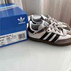 Adidas Kids Samba OG Sneakers - Black, White, and Blue